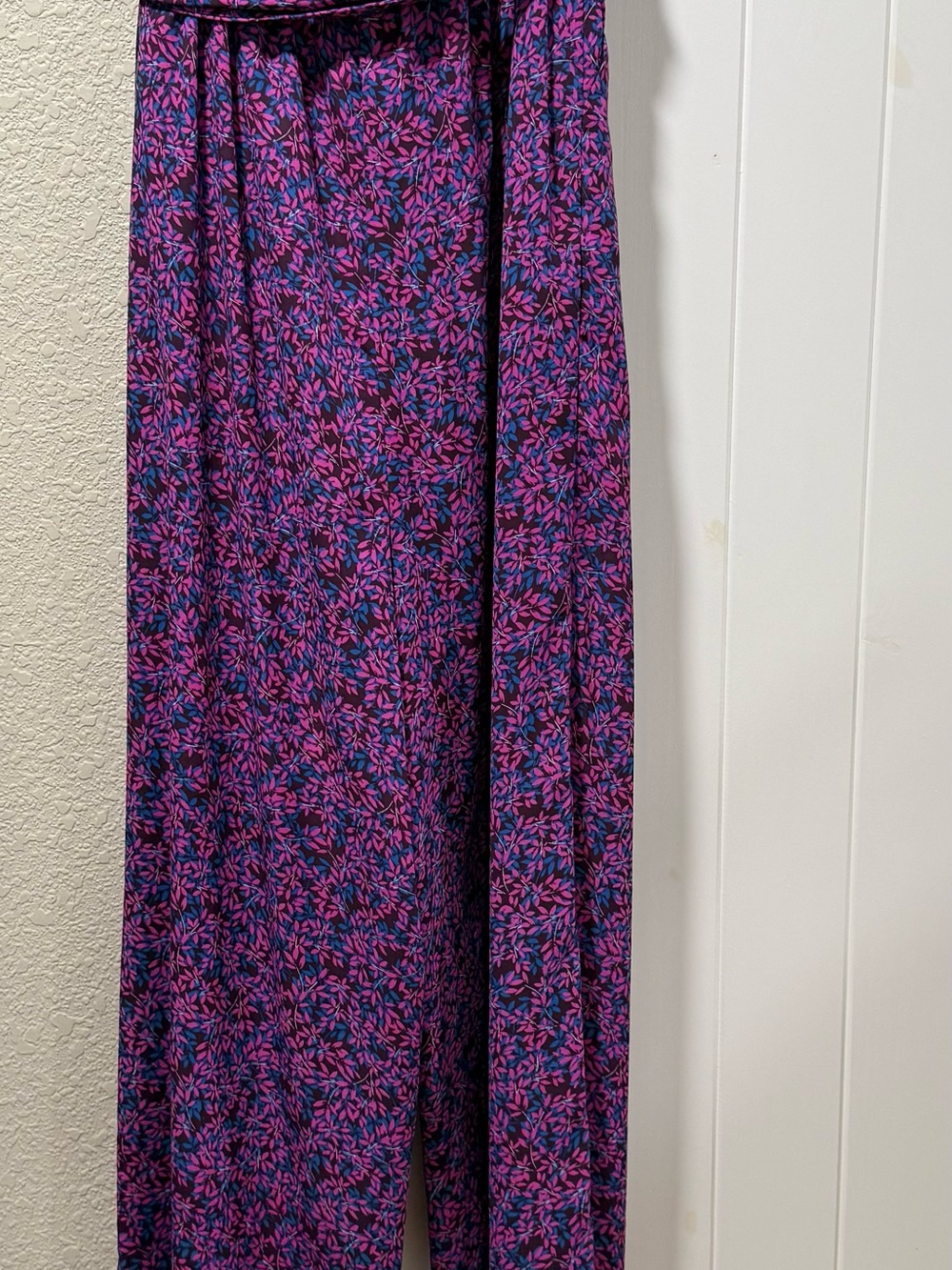 Michael Kors Purple Floral Strapless Wide-Leg Jumpsuit - Picture 2 of 3
